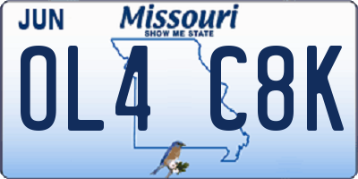 MO license plate OL4C8K