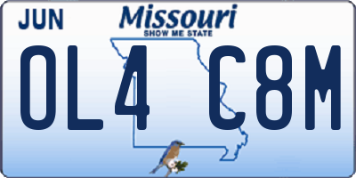 MO license plate OL4C8M