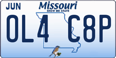 MO license plate OL4C8P