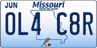 MO license plate OL4C8R
