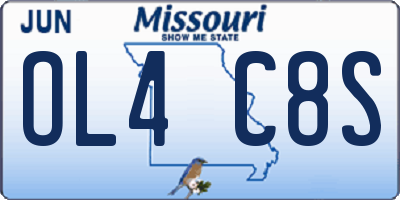 MO license plate OL4C8S