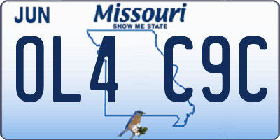 MO license plate OL4C9C