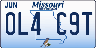 MO license plate OL4C9T