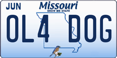 MO license plate OL4D0G
