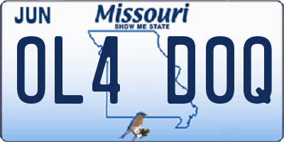 MO license plate OL4D0Q