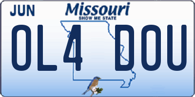 MO license plate OL4D0U