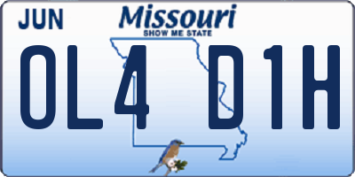 MO license plate OL4D1H