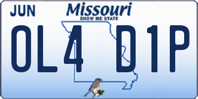 MO license plate OL4D1P