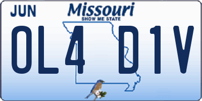 MO license plate OL4D1V