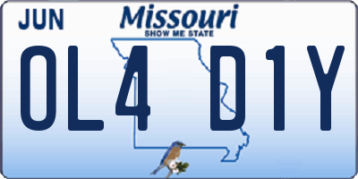 MO license plate OL4D1Y