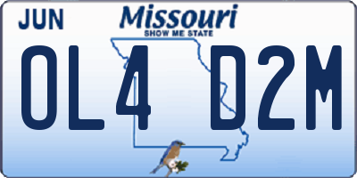 MO license plate OL4D2M
