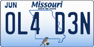 MO license plate OL4D3N