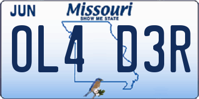 MO license plate OL4D3R