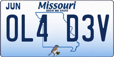 MO license plate OL4D3V