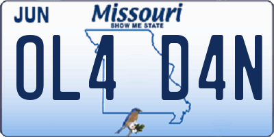 MO license plate OL4D4N