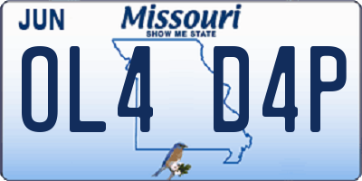 MO license plate OL4D4P