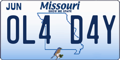 MO license plate OL4D4Y
