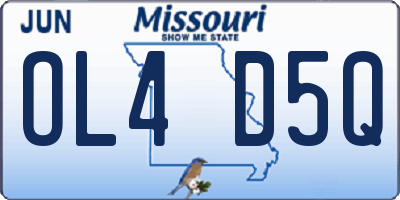 MO license plate OL4D5Q