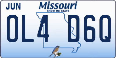 MO license plate OL4D6Q