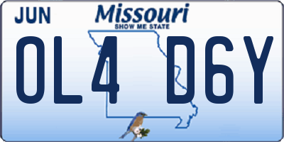 MO license plate OL4D6Y