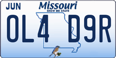 MO license plate OL4D9R