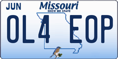 MO license plate OL4E0P