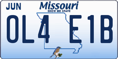 MO license plate OL4E1B