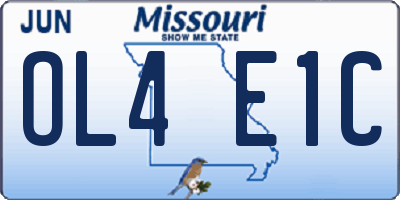 MO license plate OL4E1C