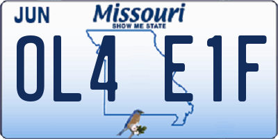 MO license plate OL4E1F