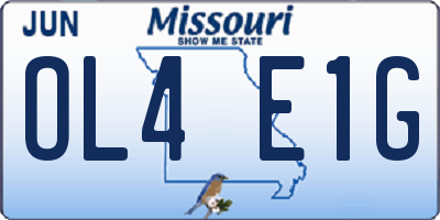 MO license plate OL4E1G