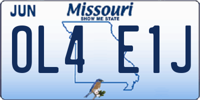 MO license plate OL4E1J