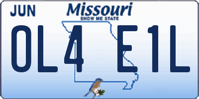 MO license plate OL4E1L