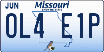 MO license plate OL4E1P
