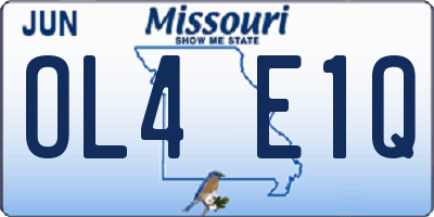 MO license plate OL4E1Q