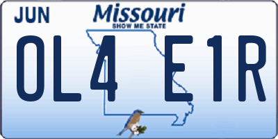 MO license plate OL4E1R