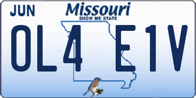 MO license plate OL4E1V