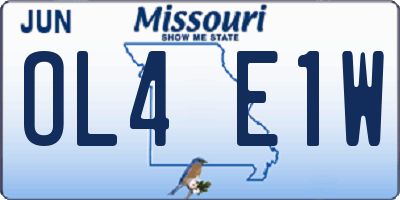 MO license plate OL4E1W