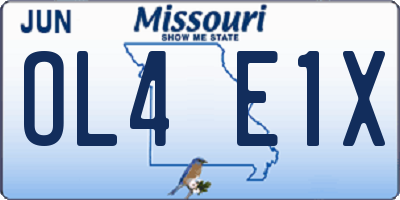 MO license plate OL4E1X