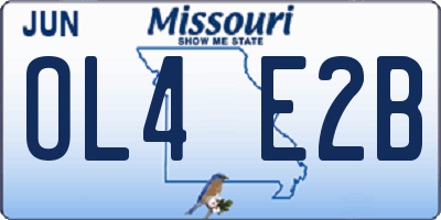 MO license plate OL4E2B