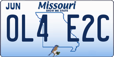MO license plate OL4E2C