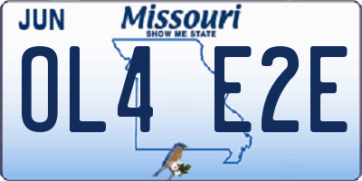 MO license plate OL4E2E