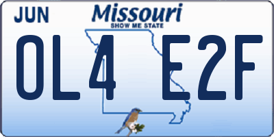 MO license plate OL4E2F