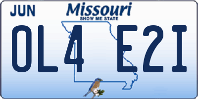 MO license plate OL4E2I