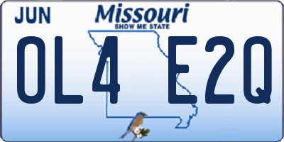MO license plate OL4E2Q