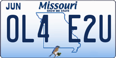MO license plate OL4E2U