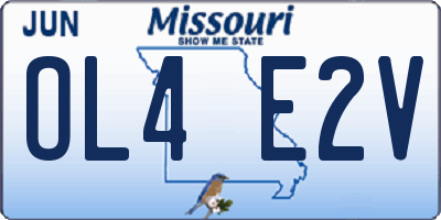 MO license plate OL4E2V