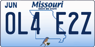 MO license plate OL4E2Z