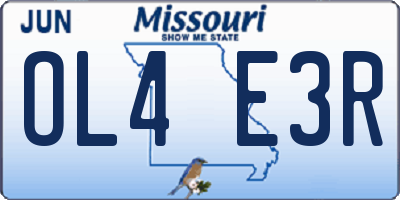 MO license plate OL4E3R