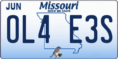 MO license plate OL4E3S