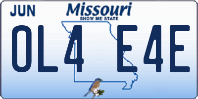 MO license plate OL4E4E